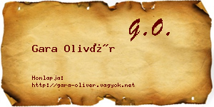 Gara Olivér névjegykártya